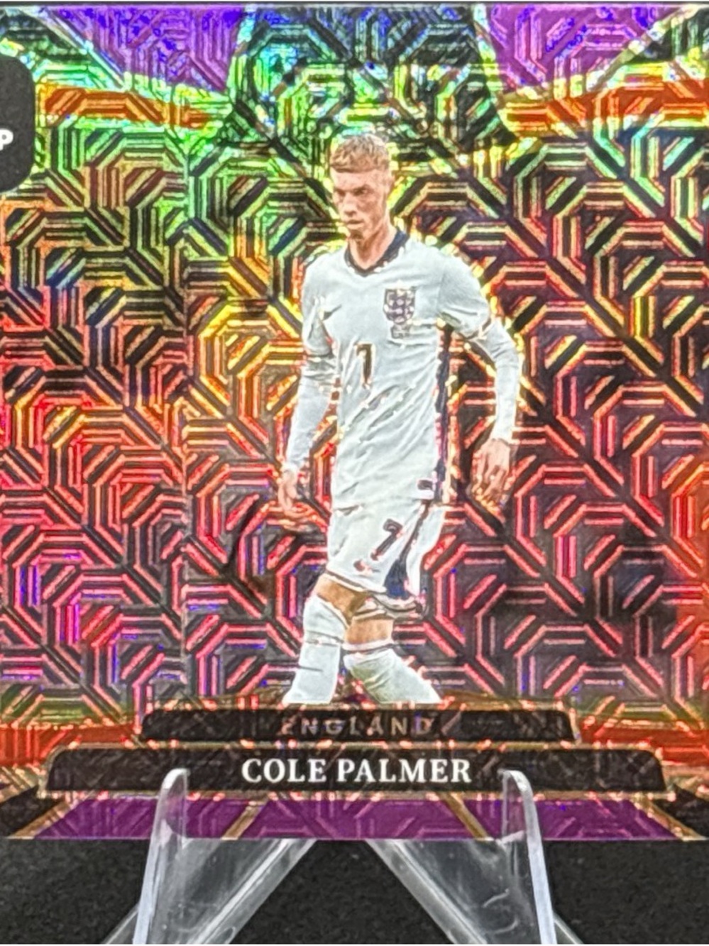 Panini Cole Palmer Field Level Soccer Card - Purple shimmer Prizm